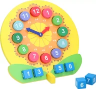 Układanki dla dzieci - Sorter drewniany edukacyjny zegar MARIONETTE 20el - miniaturka - grafika 1