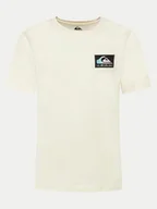 Koszulki męskie - Quiksilver T-Shirt Back Flash EQYZT07605 Écru Regular Fit - miniaturka - grafika 1