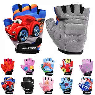 Dziecięce rękawiczki rowerowe Meteor Unisex Bike - żelowe rękawiczki BMX, AUTO, Gr.-Jr M/szerokość dłoni - 7-7,5cm - Rękawiczki - miniaturka - grafika 1
