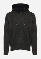 Bluzy męskie - Ciemnoszara Dzianinowa Bluza z Kapturem z Wełną z Alpaki Daislli - miniaturka - grafika 1