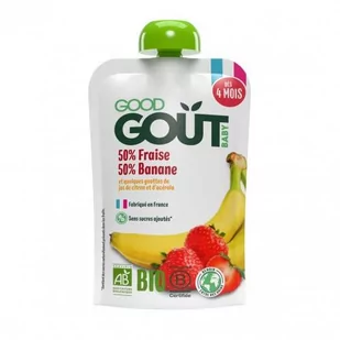 Good Gout BIO Truskawka z bananem, 120g - Desery dla dzieci - miniaturka - grafika 1