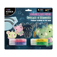 Zabawy w naśladowanie dorosłych - DERFORM, zestaw zawieszek misie świecących w ciemności kidea - miniaturka - grafika 1