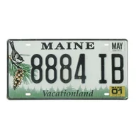 Dekoracje domu - Tablica Rejestracyjna Z Usa Metalowa Maine - miniaturka - grafika 1