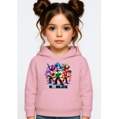 Bluzy dla dziewczynek - BLUZA DZIECIĘCA Z KAPTUREM ROBLOX 122-128 DLA DZIECKA PREZENT - miniaturka - grafika 1