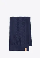 Apaszki i szaliki męskie - Szalik męski z mieszanki wiskozy, poliestru i nylonu granatowy - miniaturka - grafika 1