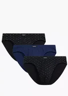 Majtki męskie - SLIPY ATLANTIC 3MP-204 JZ25 CZA/NIEC/CZA (kolor czarny-niebieski ciemny-czarny, rozmiar XXL) - miniaturka - grafika 1