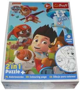 TREFL Puzzle Gigant PSI PATROL 2w1 + kolorowanka 36 elementów - Puzzle - miniaturka - grafika 1