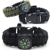 Kompasy - Bransoletka Paracord Kompas Gwizdek Survival - miniaturka - grafika 1