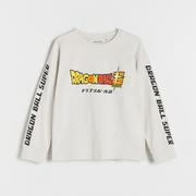 Koszulki dla chłopców - Reserved - Longsleeve oversize Dragon Ball - Jasny szary - miniaturka - grafika 1