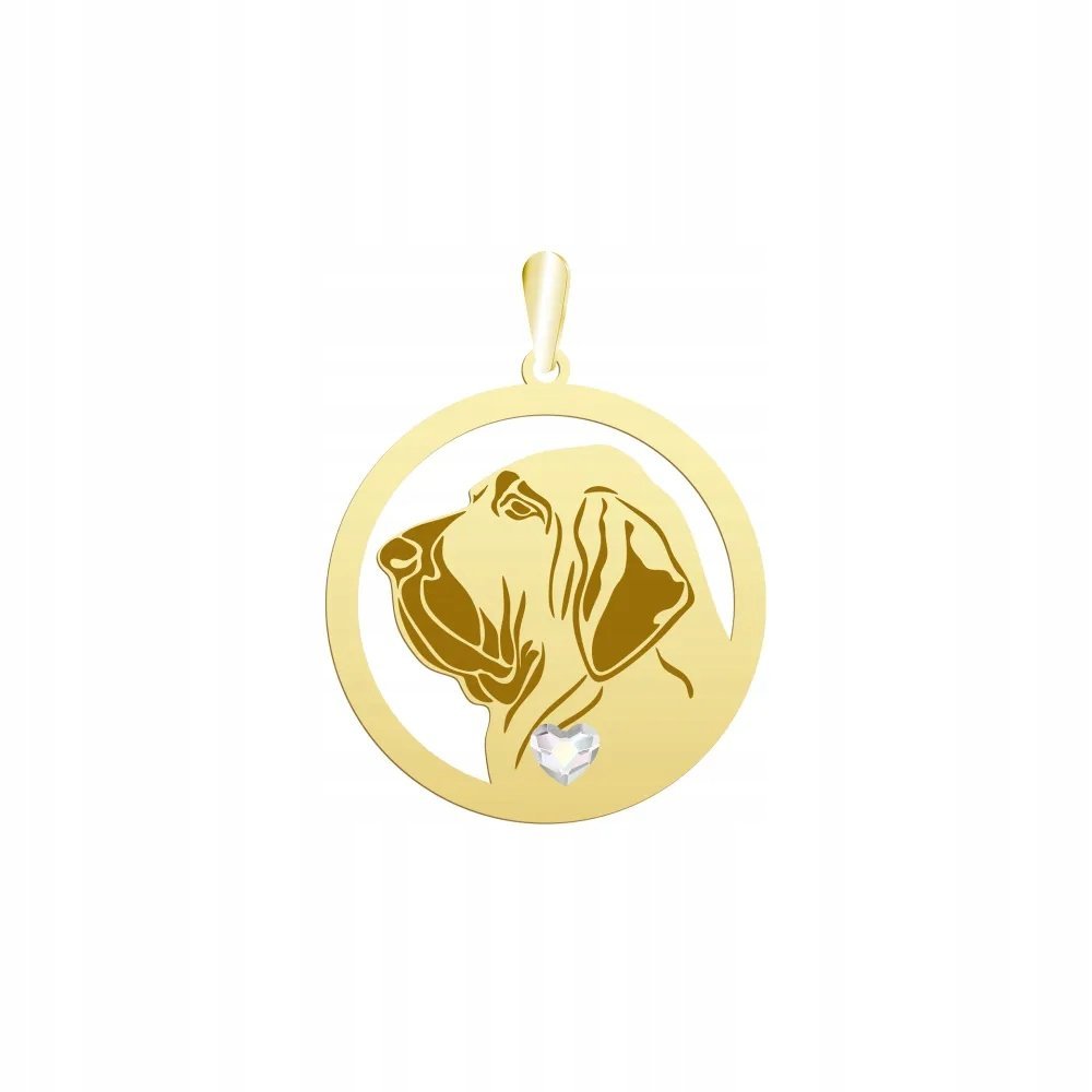 Zawieszka Złota z psem Fila Brasileiro 925 Biżuteria na Prezent GRAWER