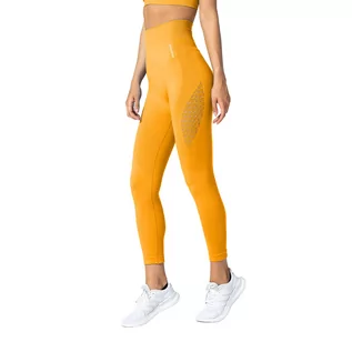 Legginsy - Legginsy bezszwowe damskie Carpatree Phase Seamless żółte CP-PSL-GY L - grafika 1