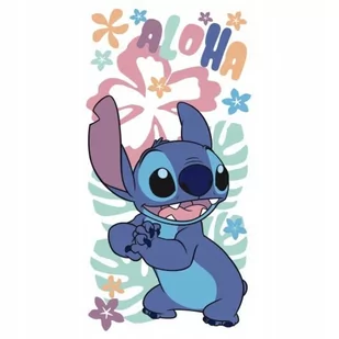 Ręcznik kąpielowy plażowy Stich szybkoschnący Lilo I Stitch Aloha 70x140 - Okrycia kąpielowe dla dzieci - miniaturka - grafika 1