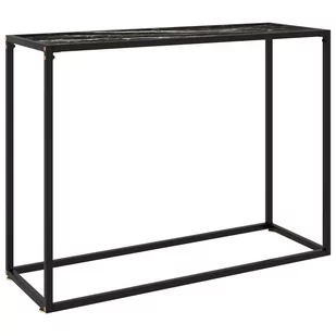 VidaXL Lumarko Stolik konsolowy, czarny, 100x35x75 cm, szkło hartowane 322812 VidaXL - Ławy i stoliki kawowe - miniaturka - grafika 1