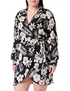 Pinko Damska sukienka z nadrukiem żakardowym na co dzień, Zdg_czarny/masło, 30 - Sukienki - miniaturka - grafika 1