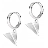 Kolczyki - Kolczyki Srebrne z Samolotem Samoloty Samolociki Origami SREBRO 925 - miniaturka - grafika 1