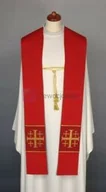 Szaty liturgiczne - Stuła dwustronna czerwono-złota - miniaturka - grafika 1