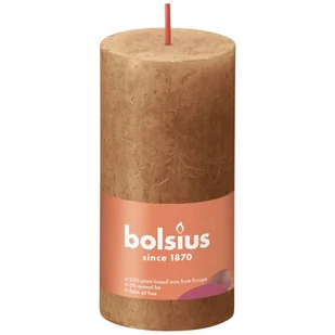 Rustykalne świece pieńkowe Shine, 8 szt., 100x50 mm, brązowe Lumarko! - Aromaterapia - miniaturka - grafika 3
