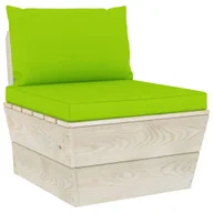 Sofy ogrodowe - VidaXL Ogrodowa sofa środkowa z palet, poduszki, impregnowany świerk 3063371 - miniaturka - grafika 1