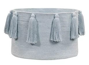 Kosz dekoracyjny Tassels Soft Blue, Lorena Canals - Pudła i pojemniki do przechowywania - miniaturka - grafika 1
