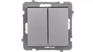 Ospel Sonata srebrny łącznik podwójny zwierny ŁP-17R/m/38 ŁP-17R/m/38 - Wyłączniki światła i elektryczne - miniaturka - grafika 1