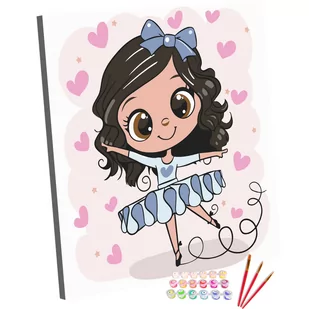 Zestaw do Malowania po Numerach Dla Dzieci 20x20 cm, Niebieska Baletnica - Malowanie po numerach - miniaturka - grafika 1