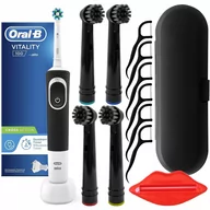 Szczoteczki do zębów - Szczoteczka Oral-B Vitality 100 Czarna + 4 zam. czarne prec. w/a + etui czarne - miniaturka - grafika 1