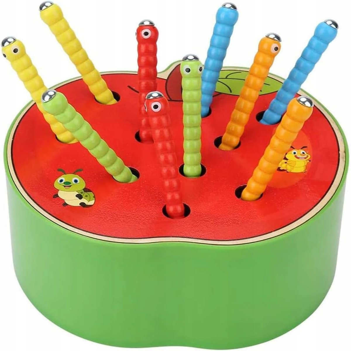 AFUFU Drewniane Zabawki Montessori Dla Dzieci 1-5 Lat Nauka Łapania Owadów