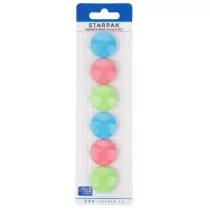 Starpak Magnes Kol Pastel 30mm Op6szt B/c 24/144 - Artykuły biurowe - miniaturka - grafika 1