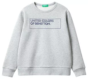 United Colors of Benetton Bluza chłopięca, Grigio Melange Medio 501, S - Bluzy dla chłopców - miniaturka - grafika 1