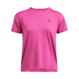 Koszulki sportowe damskie - Damska koszulka treningowa Under Armour UA Rush Energy SS 2.0 - różowa - UNDER ARMOUR - grafika 1