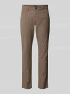 Spodnie męskie - Chinosy o kroju tapered fit z fakturowanym wzorem - miniaturka - grafika 1