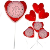 Gumy do żucia, lizaki, dropsy - Lizak Reklamowe Z Logo Serce 50 Sztuk 16G / Candy Pixel - miniaturka - grafika 1