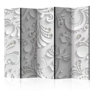 Parawan 5-częściowy - Kwiaty w kryształy II [Room Dividers] (rozmiar 225x172) - Parawany - miniaturka - grafika 1