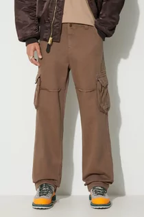 Spodnie męskie - Alpha Industries spodnie bawełniane Jet Pant kolor beżowy proste 101212.183 - grafika 1