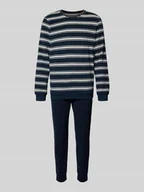 Piżamy męskie - Piżama z prążkowanymi wykończeniami - miniaturka - grafika 1