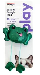 Petstages Toss 'N Dangle Frog Catnip Cat Toy - Dyndająca żaba + DREAMIES 60g GRATIS - Drapaki dla kotów - miniaturka - grafika 1
