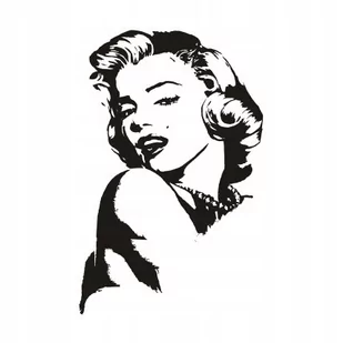 Naklejka na ścianę sylwetka Marilyn Monroe Marylin, 188x98 cm - Naklejki na ścianę - miniaturka - grafika 1