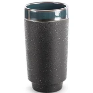 Wazony i flakony - Wazon Ceramiczny Hania 13X13X25 Czarny + Zielony - miniaturka - grafika 1