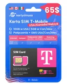 Startery i doładowania - Karta Sim T-Mobile Kanada Usa 5+15GB tel/sms Pl - miniaturka - grafika 1