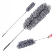 Miotły, szufle, mopy - Teleskopowa miotełka do kurzu pajęczyn kurzawka szczotka mikrofibra 280 cm - miniaturka - grafika 1