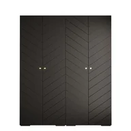 Szafy - Szafa przesuwna Garderoba MANHATTAN RYFEL 4 200 gł. 47 czarny - miniaturka - grafika 1