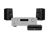 Zestawy stereo - Rotel RA 1572 MkII (srebrny) + Node Nano + Lira 3 (czarny) - miniaturka - grafika 1