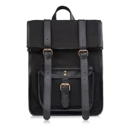 Plecaki - Plecaczek Damski Retro Vintage Miejski Bawełniany Canvas Skóra Syntetyczna Paolo Peruzzi E-33-Bl - Empik - miniaturka - grafika 1