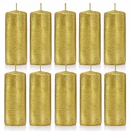 Świece - Świece ozdobne złote walec kokon 10/4 zestaw 10szt - miniaturka - grafika 1