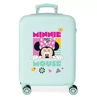 Walizki - Disney Minnie Geometric Walizka kabiny Turkusowy 38x55x20 cms Sztywne zapięcie z boku 35L 2 kg 4 koła Podwójne Bagaż Ręczny, niebieski, Talla única, walizka kabinowa - miniaturka - grafika 1