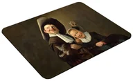 Podkładki pod mysz - Podkładka Chłopiec i dziewczynka z kotem i węgorzem Judith Leyster 60x40cm - miniaturka - grafika 1