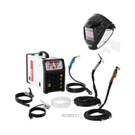 Akcesoria spawalnicze - welbach Zestaw spawalniczy spawarka wielofunkcyjna 200 A cykl pracy 60% maska spawalnicza X-Basic - miniaturka - grafika 1