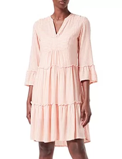 TOM TAILOR Damski sukienka tunica w paski 1031702, 29927 - Orange White Stripe Woven, 32 - Sukienki - miniaturka - grafika 1