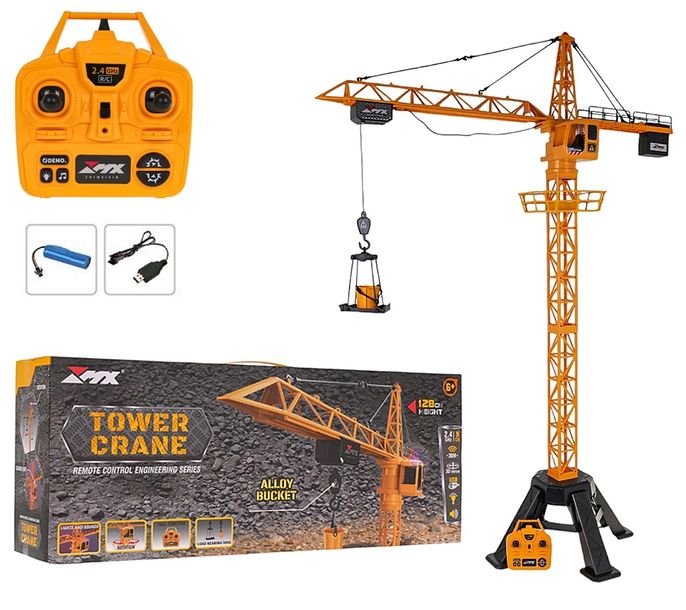 Mega Żuraw Zdalnie Sterowany Rc Dźwig 120 Cm Obrót+ Pilot Bezprzewodowy Xxl