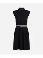 Sukienki - KARL LAGERFELD Sukienka codzienna A2W13038 Czarny Regular Fit - miniaturka - grafika 1